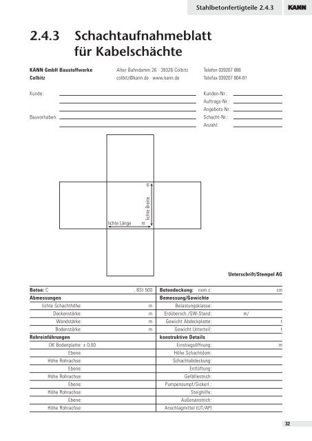 1 Inhaltsverzeichnis - Kann GmbH