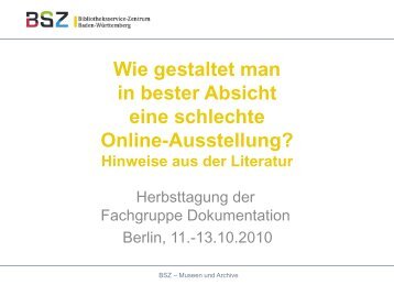 Wie gestaltet man  in bester Absicht eine schlechte Online ...