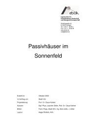 Passivhäuser im Sonnenfeld - Niedrig Energie Institut