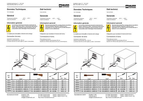 Technische Daten Sonstiges Technical Data ... - Murrelektronik