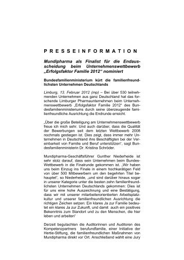 presseinformation - Mundipharma