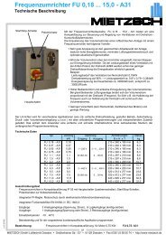 Frequenzumrichter FU 0,18 ... 15,0 - A31 - Mietzsch GmbH ...