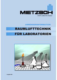 Raumlufttechnik für Laboratorien - Mietzsch GmbH Lufttechnik ...