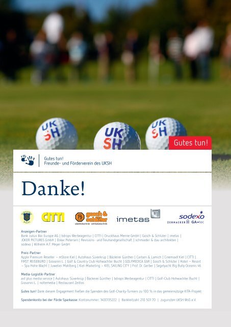 2. UKSH Golf-Charity-Turnier - UKSH Universitätsklinikum Schleswig ...