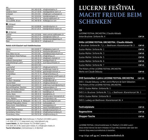 ZU OSTERN - Lucerne Festival