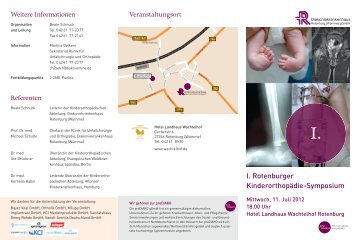 Weitere Informationen Referenten Veranstaltungsort I. Rotenburger ...