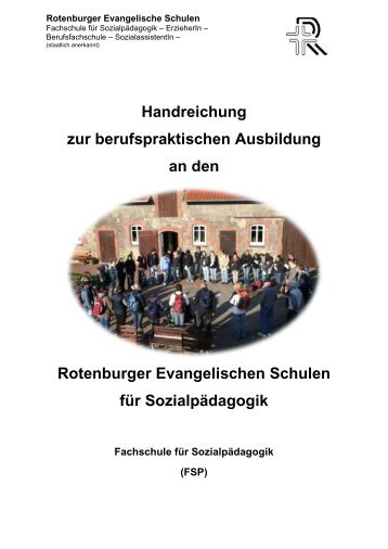 Handreichung zur praktischen Ausbildung in der FSP