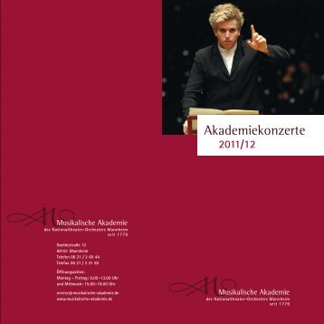 2011/12 - Musikalische Akademie des Nationaltheater-Orchesters ...
