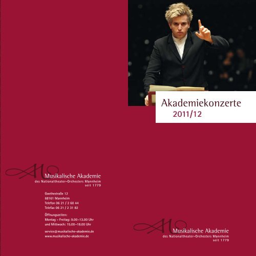 2011/12 - Musikalische Akademie des Nationaltheater-Orchesters ...