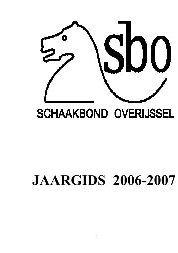 sbo wedstrijdkalender 2006-2007 - Schaakbond Overijssel
