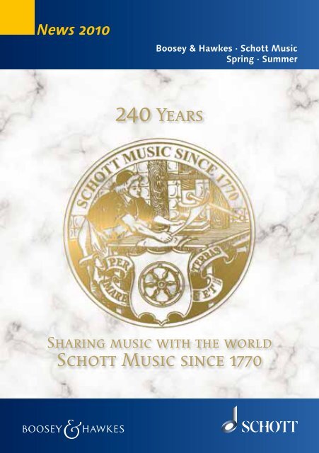 Schott Music since 1770 240Years - Boosey & Hawkes