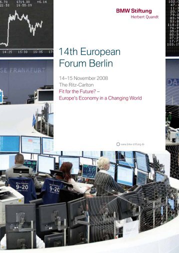 14th European Forum Berlin - BMW Stiftung Herbert Quandt