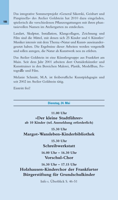 2011 - Frankfurter Bürgerstiftung im Holzhausenschlößchen