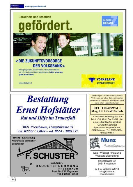 Ausgsteckt is' 2006 Buschenschank Bogner - Volkspartei Pressbaum