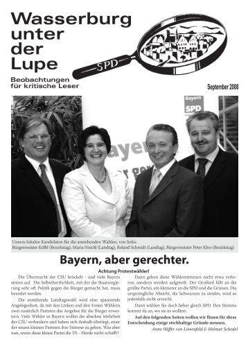 Bayern, aber gerechter. - SPD-Wasserburg