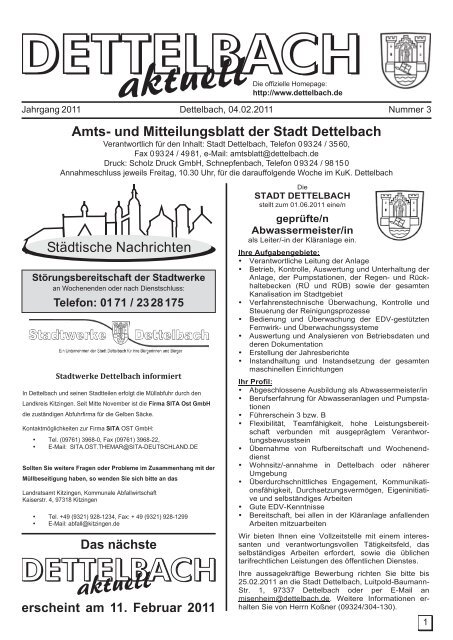 Amts- und Mitteilungsblatt der Stadt Dettelbach