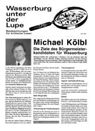. I Michael Kölbl (39, verheiratet, 2 Kinder), der ... - SPD-Wasserburg