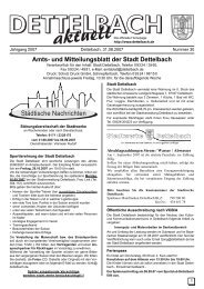 Amts- und Mitteilungsblatt der Stadt Dettelbach