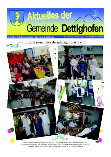 Impressionen der diesjährigen Fastnacht - Gemeinde Dettighofen