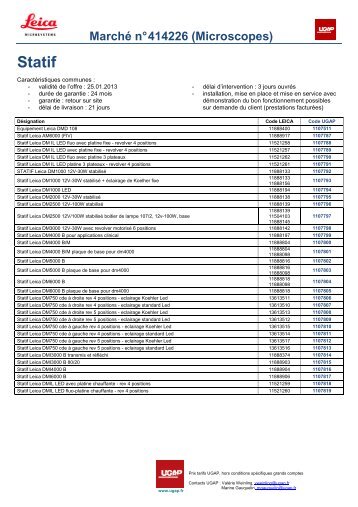 Marché n° 414226 (Microscopes) - achats-publics.fr