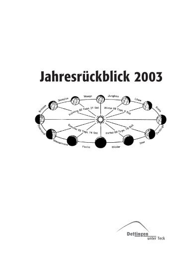 Jahresrückblick 2003 - Gemeinde Dettingen unter Teck