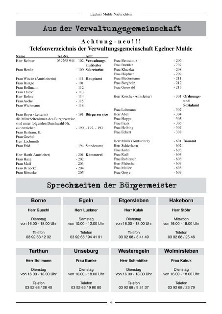 Egelner Nachrichten März 2008 - Druckerei Lohmann