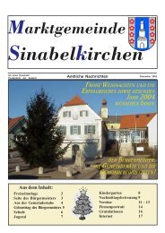 Gemeindezeitung Dezember 2003 - Marktgemeinde Sinabelkirchen