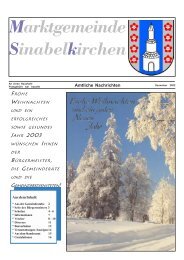 Gemeindezeitung Dezember 2002 - Marktgemeinde Sinabelkirchen