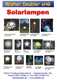 Unser Solarlampen Katalog als PDF-Datei - Walter Deubler oHG