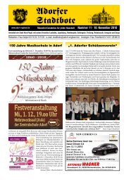 150 Jahre Musikschule in Adorf - Adorf Tor zum Oberen Vogtland