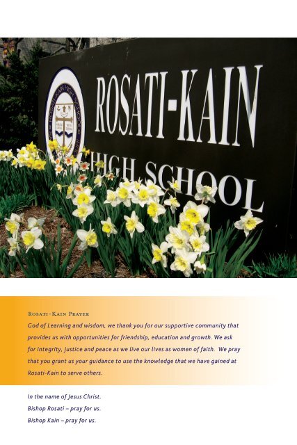 2009 Annual Report For The Women Of - Rosati-Kain High School