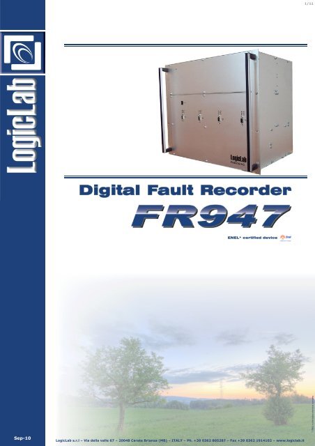 Digital Fault Recorder - LogicLab srl