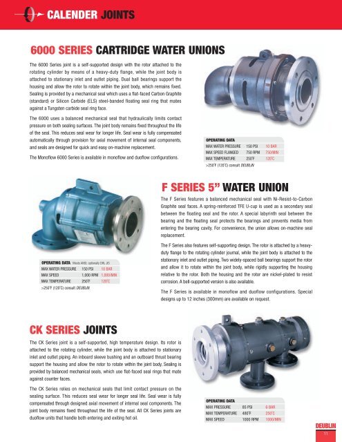 ROTATING JOINTS AND SIPHON SYSTEMS - Deublin Company