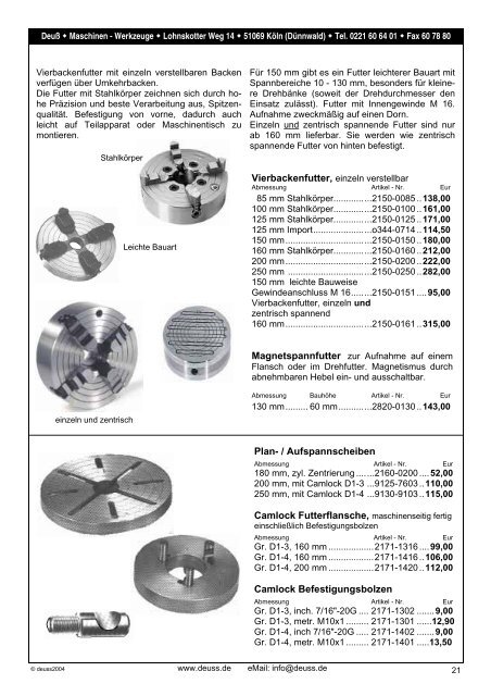 Katalog - Deuss