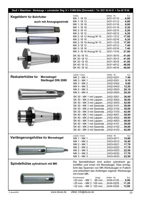 Katalog - Deuss