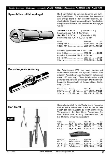 Katalog - Deuss