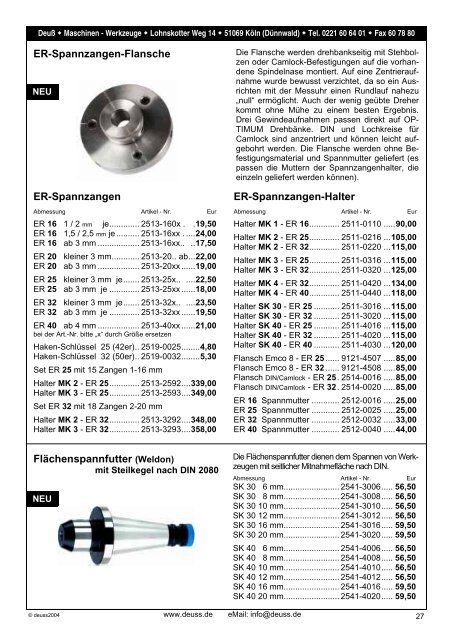 Katalog - Deuss