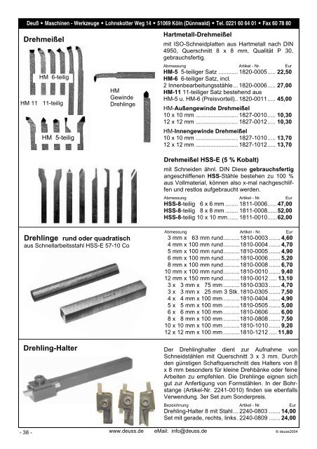 Katalog - Deuss