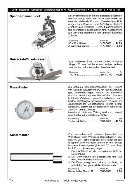 Katalog - Deuss