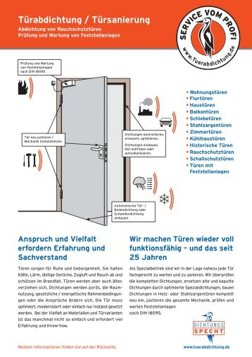 Türabdichtung / Türsanierung - Dichtungs Specht