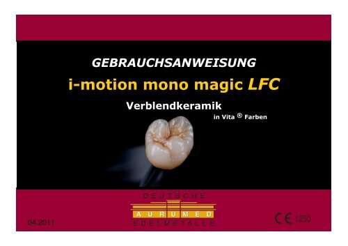 GEBRAUCHSANWEISUNG i-motion mono magic LFC ...