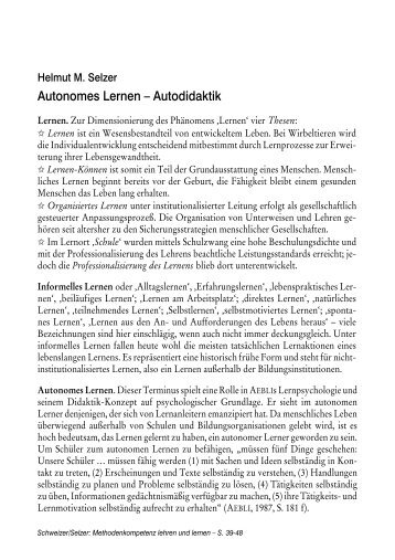 Autodidaktisches Lernen - Didaktik-Labor Selzer Pappenheim / DLS ...