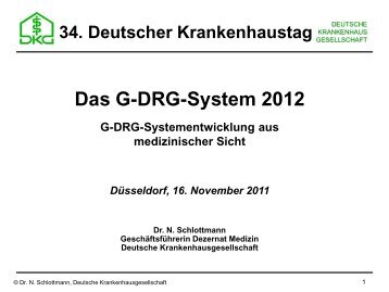 Das G-DRG-System 2012 - Gesellschaft Deutscher Krankenhaustag ...