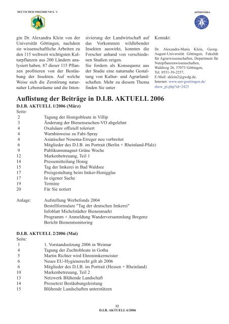 Nr. 6/2006 - Deutscher Imkerbund e.V.