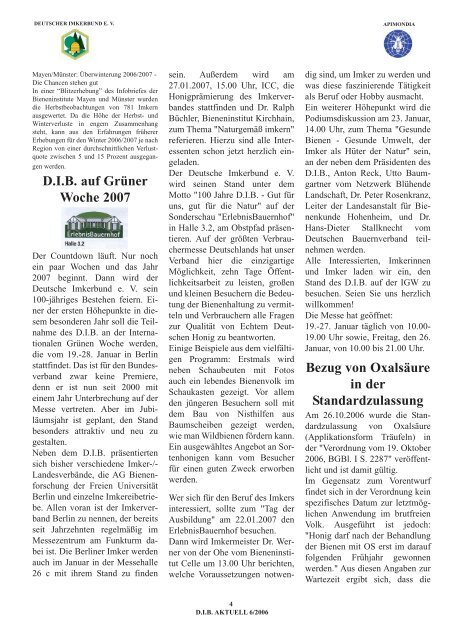 Nr. 6/2006 - Deutscher Imkerbund e.V.