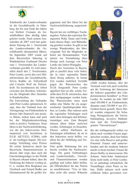 Nr. 6/2006 - Deutscher Imkerbund e.V.