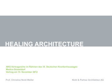 healing architecture - Gesellschaft Deutscher Krankenhaustag mbH