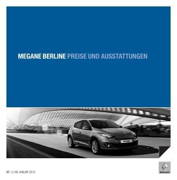 MEGANE BERLINE PREISE UND AUSSTATTUNGEN - Renault