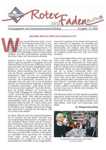 Roter AVD-Faden 5/2002 - Absolventenverband Döbling