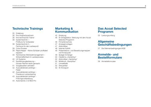 Partnerprogramm 2012 – Schweiz - acoat selected